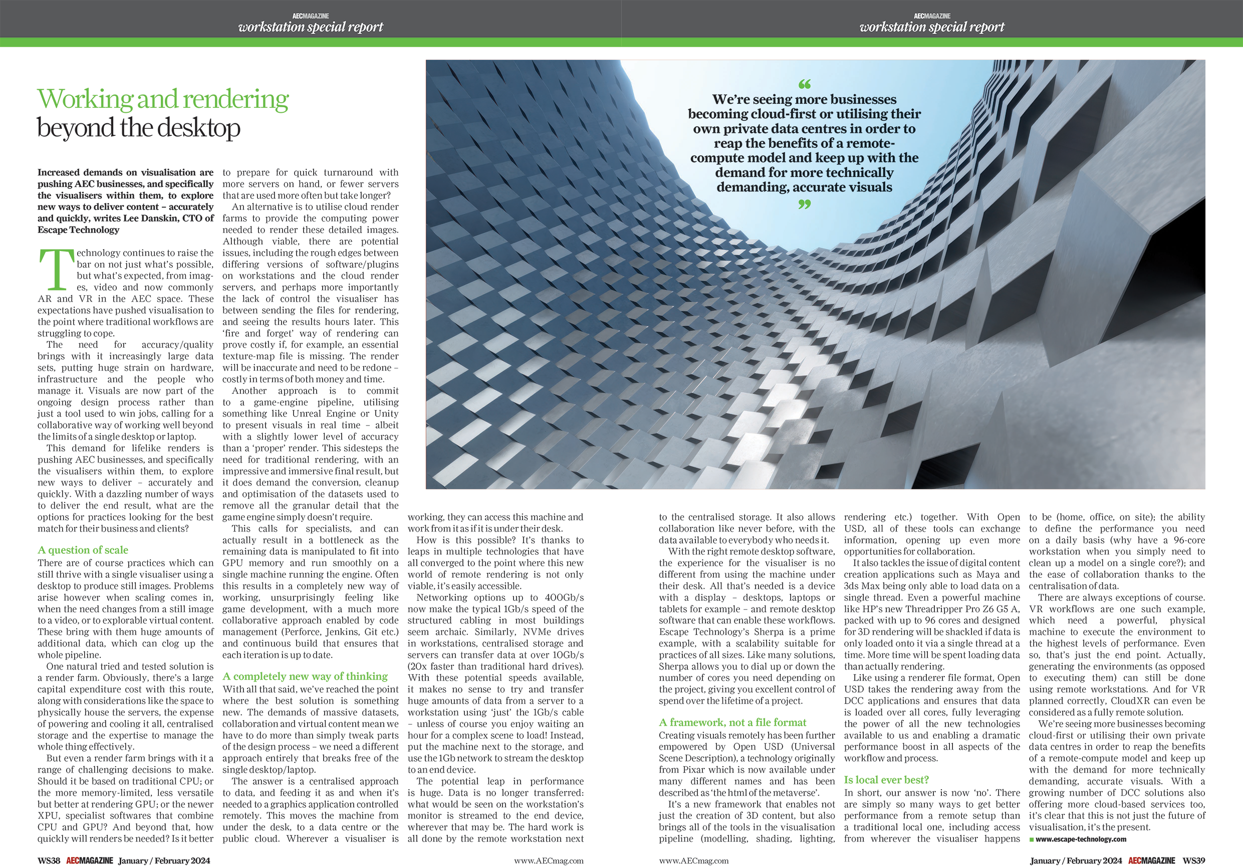Remote Arbeit und Remote Rendering Artikel