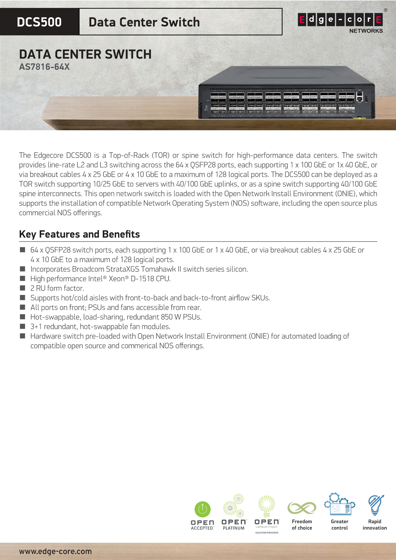 DCS500 Datasheet Thumbnail 1